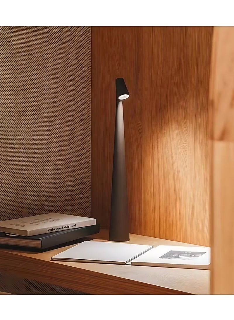 CLAVON Rechargeable LED touch-sensitive desk lamp with three adjustable brightness levels, suitable for reading and studying in the bedroom or living room (black). - Image 5